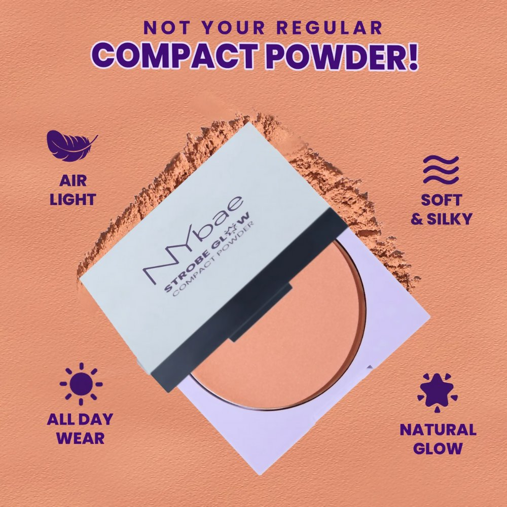 NY Bae Strobe Glow Compact Powder – Soft Pink 01 - Distacart