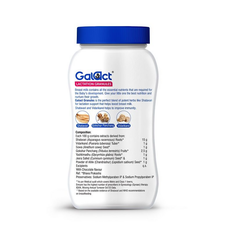 Galact Granules Lactation Granules - Chocolate Flavor With Shatavari - Distacart