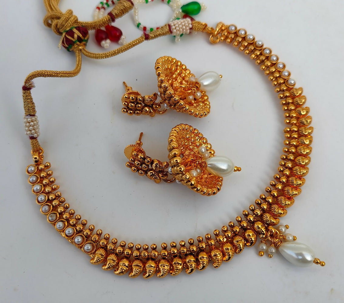 White Kemp Mango Necklace Set - Distacart