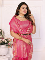 Thumbnail for Vedant Vastram Soft Litchi Silk Kanjeevaram Silk Saree - Beige - Distacart