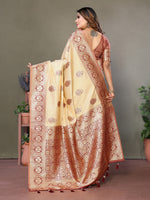 Thumbnail for Vedant Vastram Viscose Silk Kanjeevaram Silk Saree - Maroon - Distacart