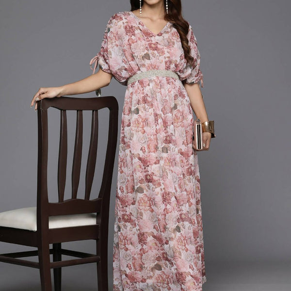 Ahalyaa Women's Traditional wear Dress - Brown - Distacart