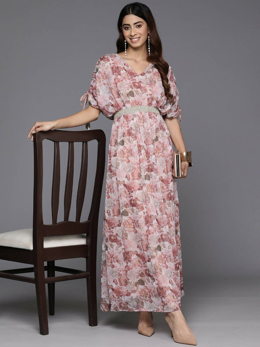 Ahalyaa Women's Traditional wear Dress - Brown - Distacart