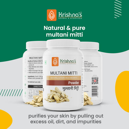 Krishna'S Herbal & Ayurveda Multani Mitti Powder - Distacart