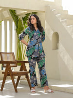 Thumbnail for Yufta Multi Cotton Ethnic Motifs Print Co-Ord Set