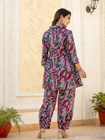 Thumbnail for Yufta Multi Leaf Print Cotton Co-Ord Set