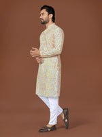 Thumbnail for Anaita Multi Lucknowi Silk Straight Kurta - Distacart