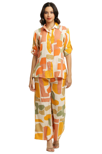 PAVONINE Mustard Color Doremon Printed Cord Set For Women - Distacart