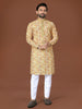 Anaita Yellow Lucknowi Silk Straight Kurta - Distacart