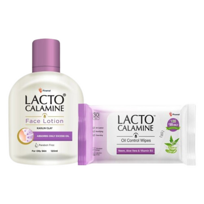Lacto Calamine Oil Control Therapy - Face Lotion & Wipes - Distacart
