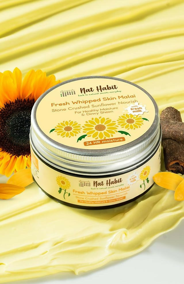 Nat Habit Stone Crushed Sunflower Nourish Fresh Whipped Skin Malai - Distacart