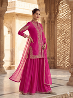 Thumbnail for Teeya Creation Womens New Trendy Silk With Heavy Embroiedery With Sequence Work Kurta Set - Dista
