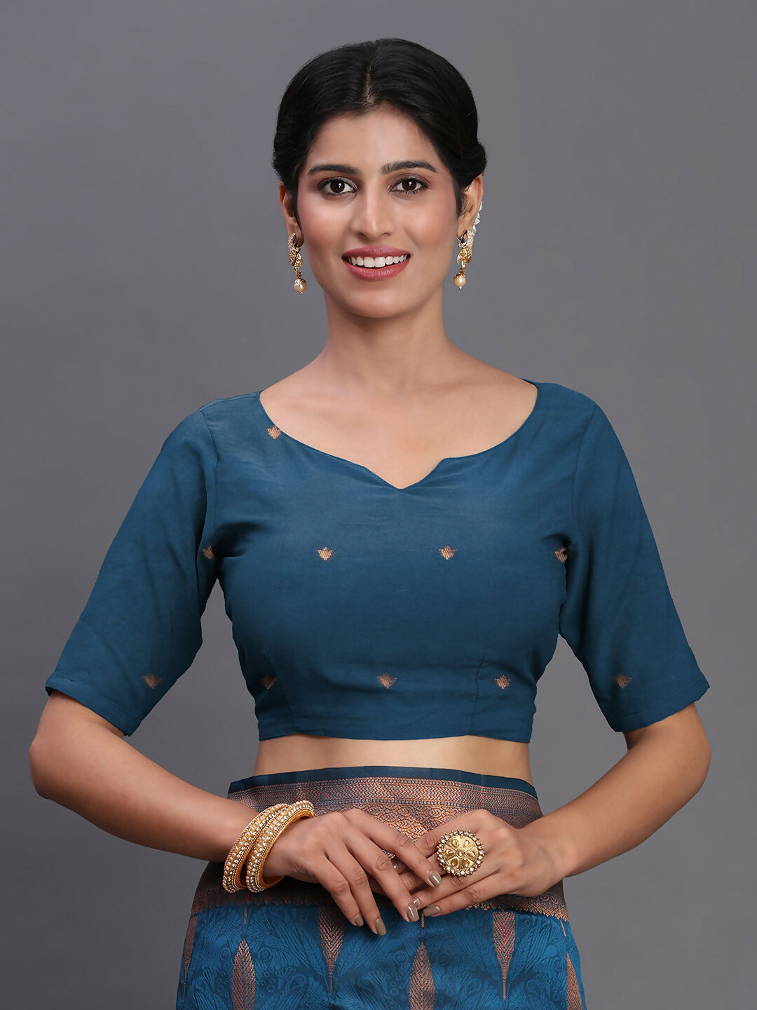 Astita Silk Peach Saree
