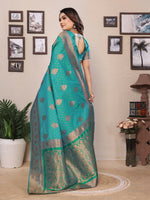 Thumbnail for Joban Fashion Banarasi Light Green Woven Soft Silk Saree