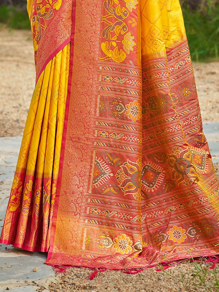 Astita Yellow Soft Silk Saree