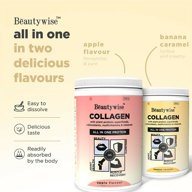 Beautywise All In One Collagen Proteins - Banana Caramel - Distacart