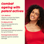 Thumbnail for PLIX The Plant Fix Pomegranate 1% Retinol & 1% Bakuchi Oil Anti Ageing Night Cream - Distacart
