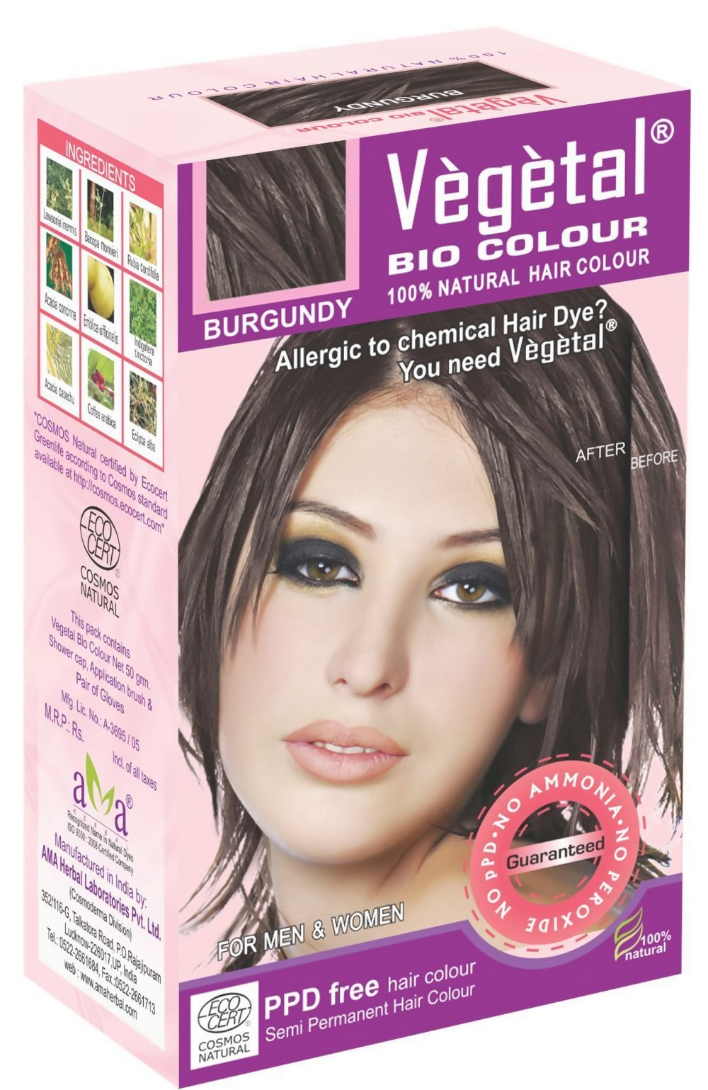 Vegetal Bio Colour Hair Color - Burgundy - Distacart