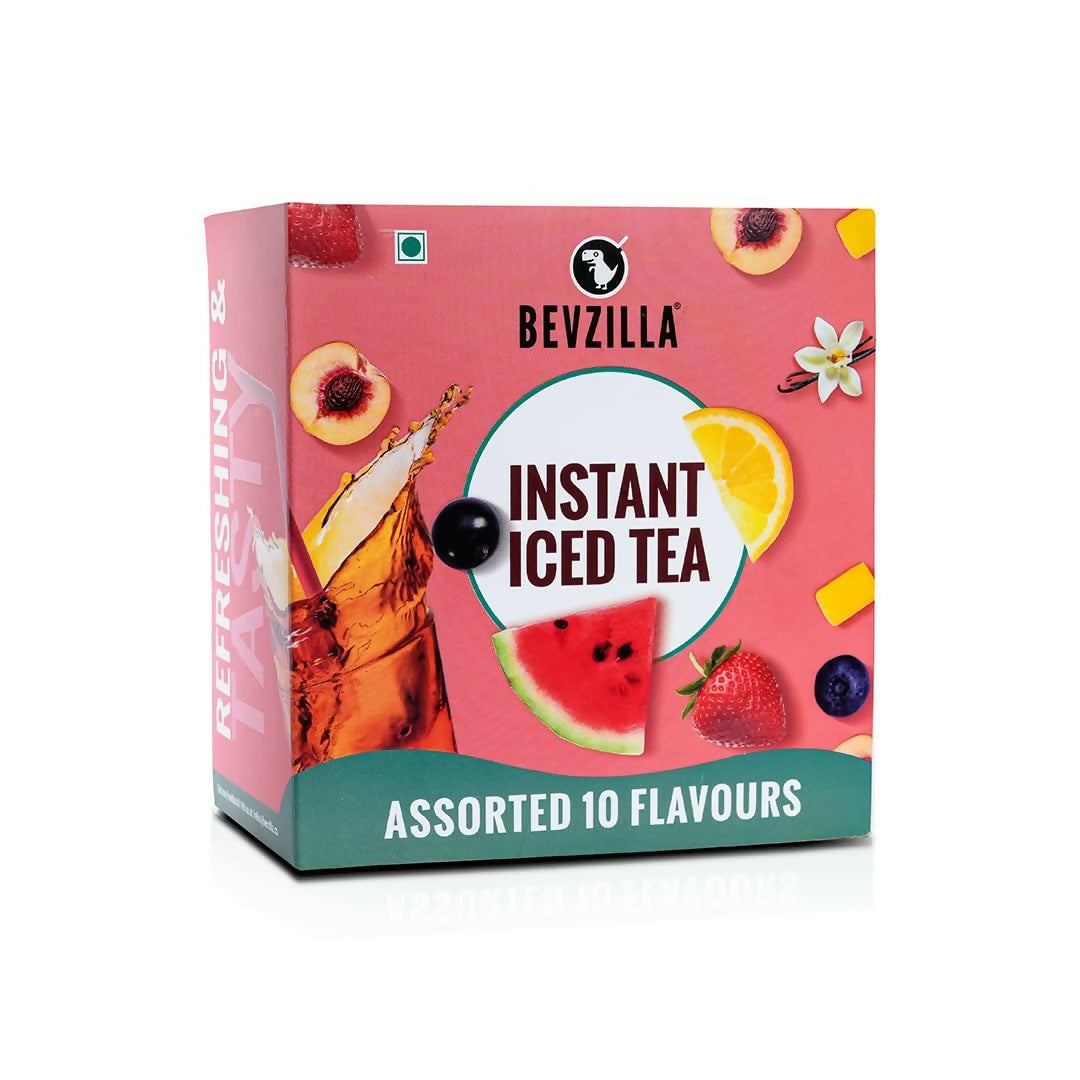 Bevzilla Instant Iced Tea Powder - Assorted 10 Flavours - Distacart
