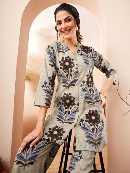 Janasya Multi Straight Cotton Co-Ords - Dista
