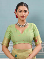 Thumbnail for Astita Sea Green Silk Saree