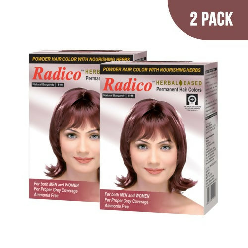 Radico Natural Herbal Based Permanent Hair Color - Burgundy - Distacart