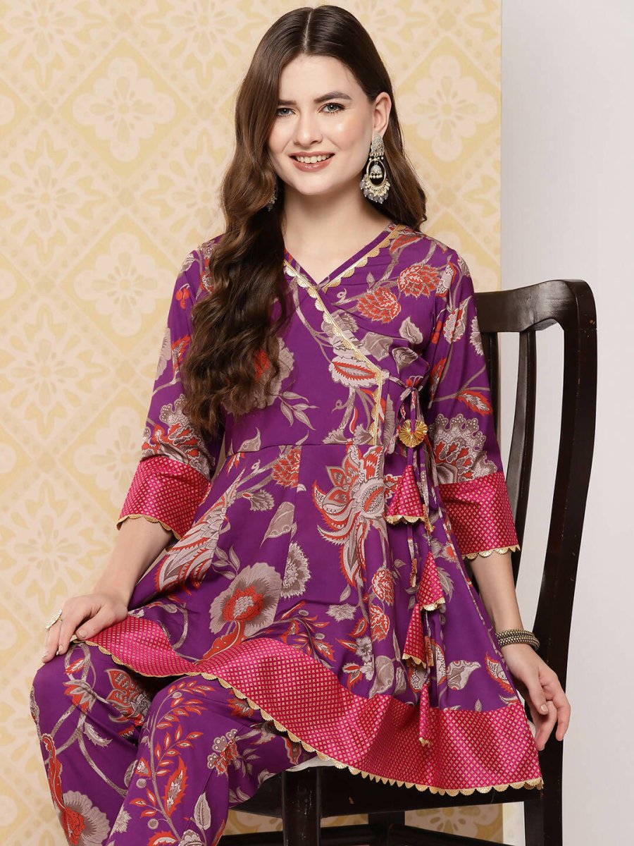 Ahalyaa Women's Traditional Wear Co-ods - Purple - Distacart