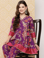 Thumbnail for Ahalyaa Women's Traditional Wear Co-ods - Purple - Distacart