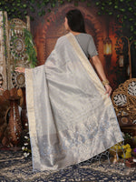 Thumbnail for Astita Organza Gray Saree