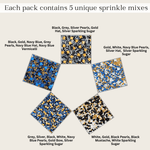 Thumbnail for confect fathers day sprinkles black blue white sprinkles mix 100 gms
