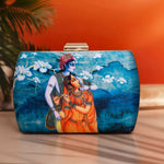 Thumbnail for Joban Fashion Majestic Radha Krishna Printed Clutch - Multicolor