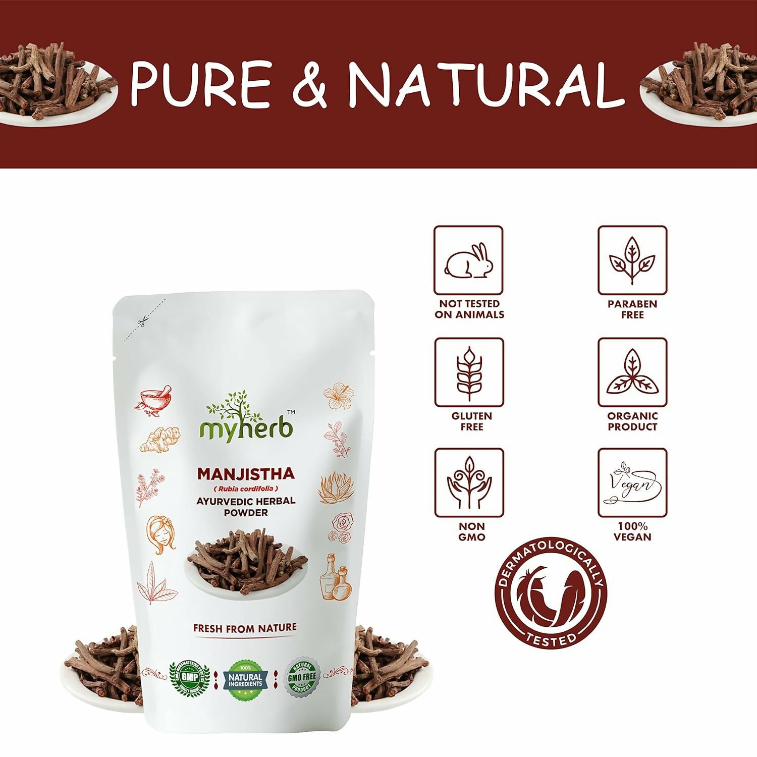 Myherb Pure Natural Organic Manjistha Powder - Distacart