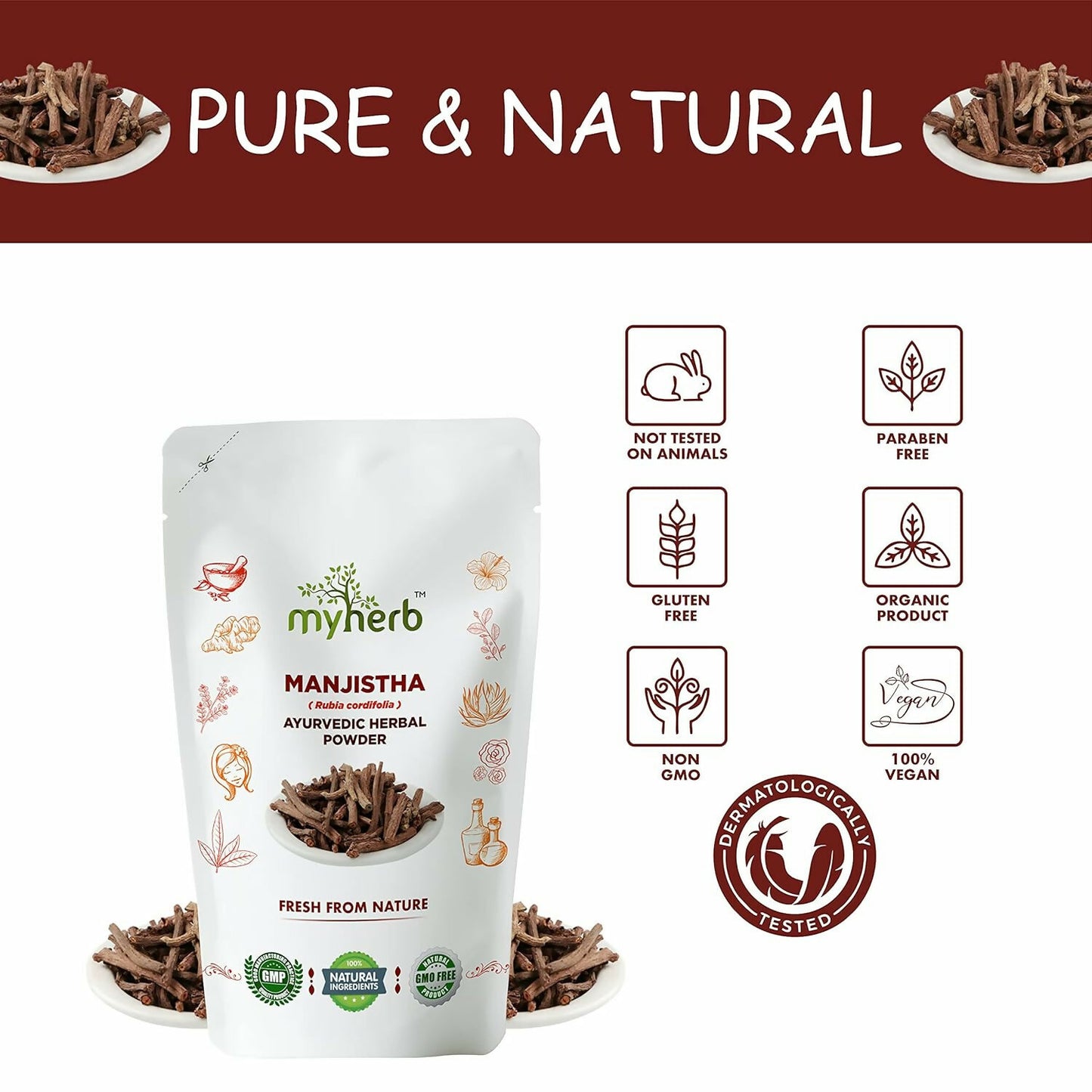 Myherb Pure Natural Organic Manjistha Powder - Distacart