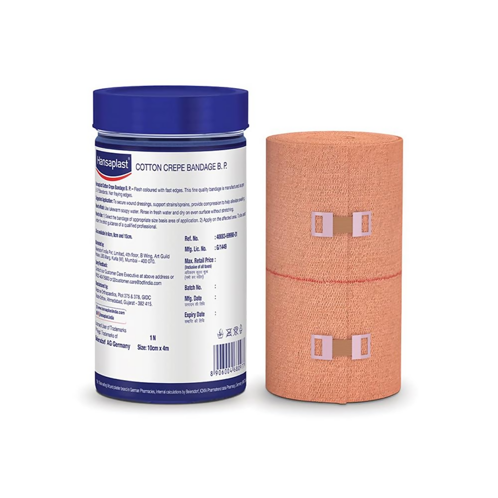 Hansaplast Soft Cotton Crepe Bandage For Pain Relief - 10CM x 4MTR - Distacart