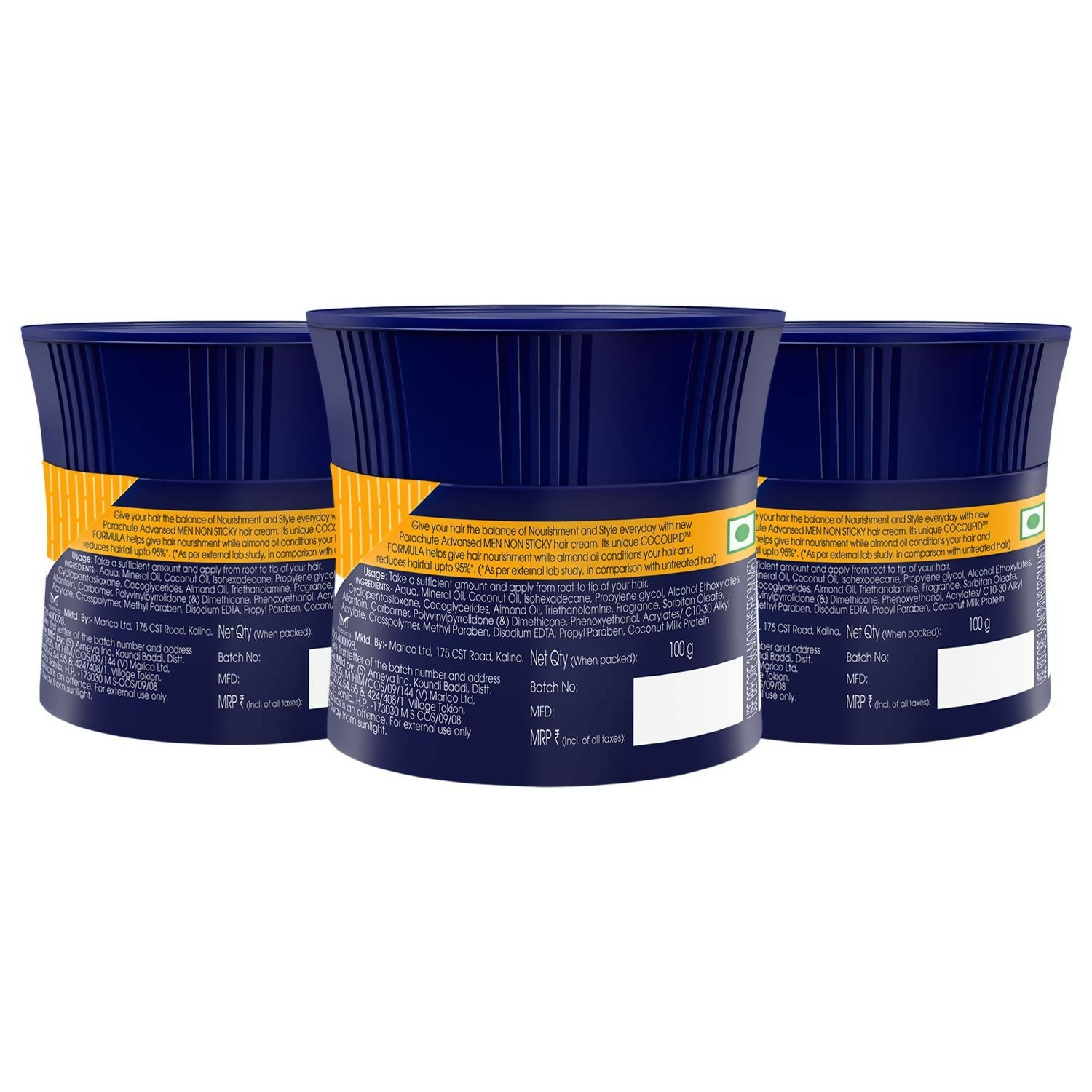 Parachute Hair Cream For Men, Anti Hairfall With Almond After Shower - Distacart