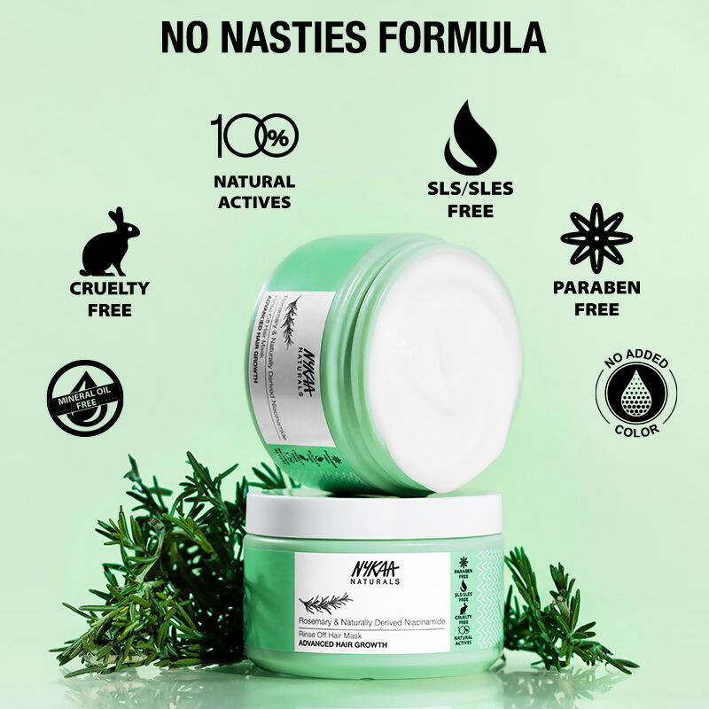Nykaa Naturals Advanced Hair Growth Hair Mask With Rosemary & Naturally Derived Niacinamide - Distacart