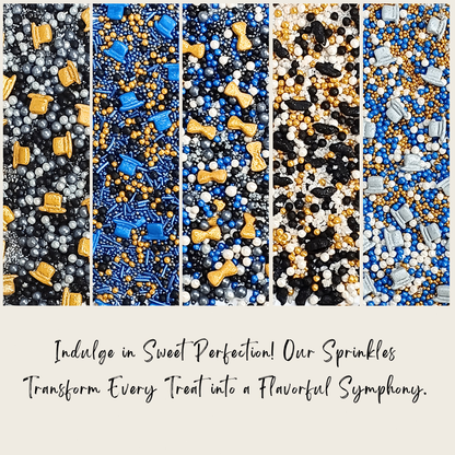 confect fathers day sprinkles black blue white sprinkles mix 100 gms