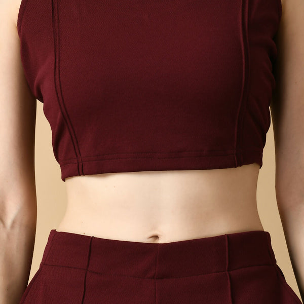 Myshka Women's Magenta Solid Party Top - Distacart