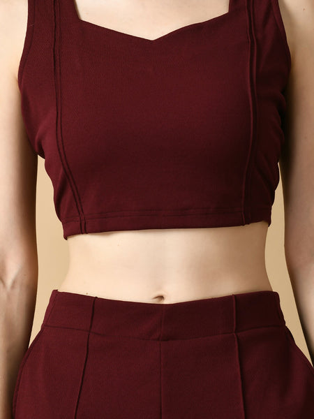 Myshka Women's Magenta Solid Party Top - Distacart