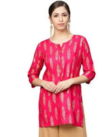 Thumbnail for Anubhutee Women Pink Straight Kurti - Distacart