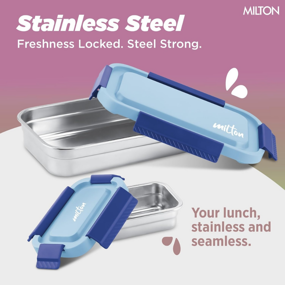 Milton Metro Meal Jr. Stainless Steel Tiffin Set of 2 - Blue - Dista