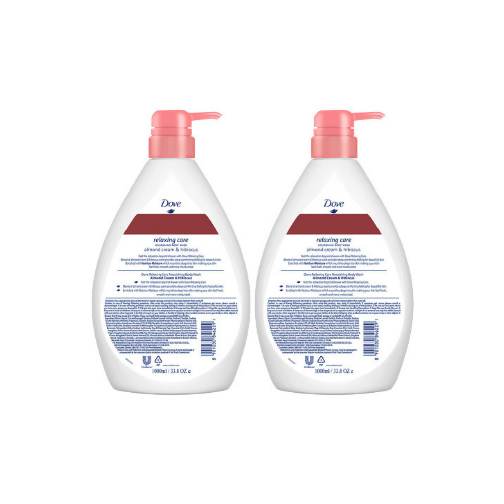 Dove Body Wash - Relaxing Care Almond Cream & Hibiscus Nourishing - Distacart