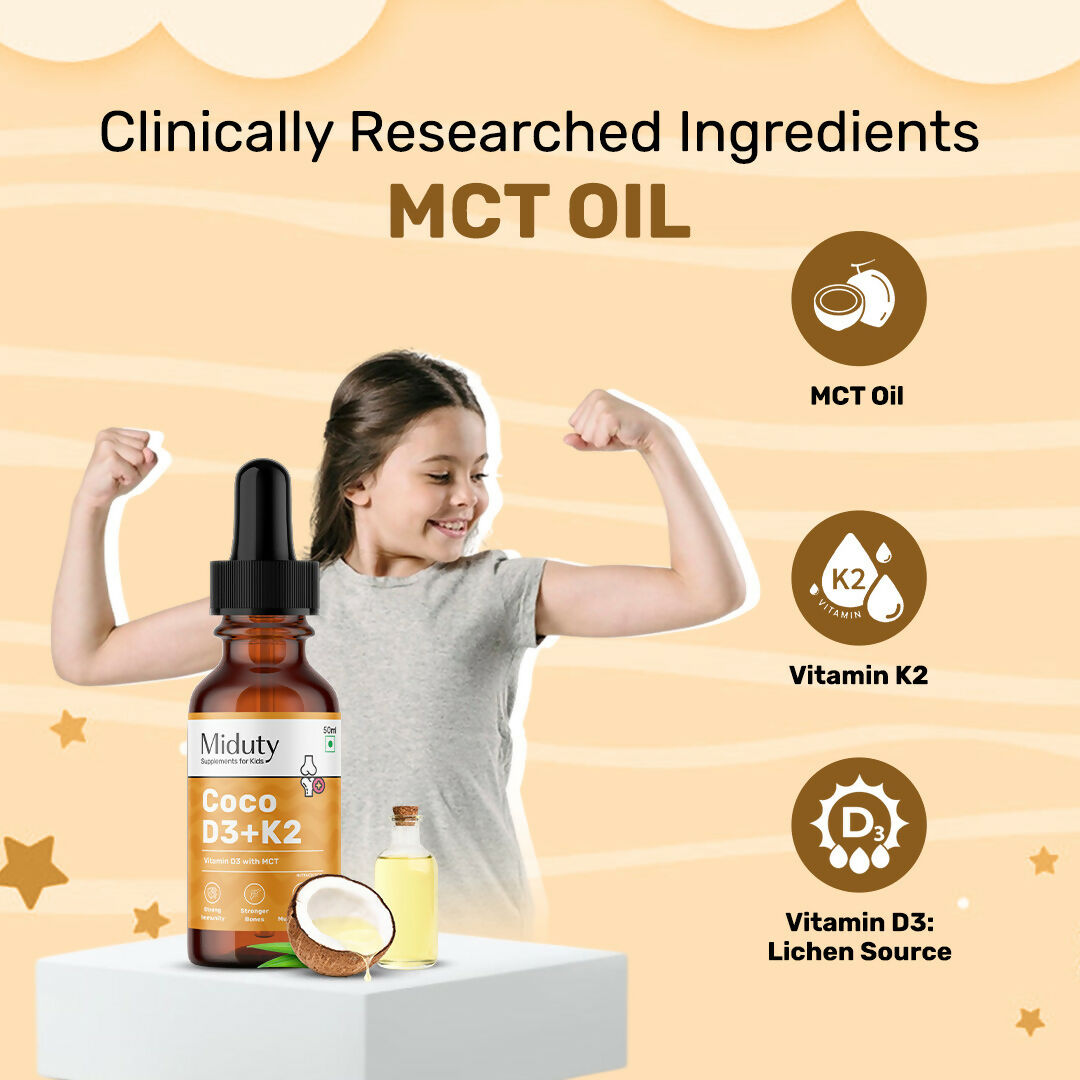 Miduty Coco D3+K2 Drops For Kids & Babies - Distacart