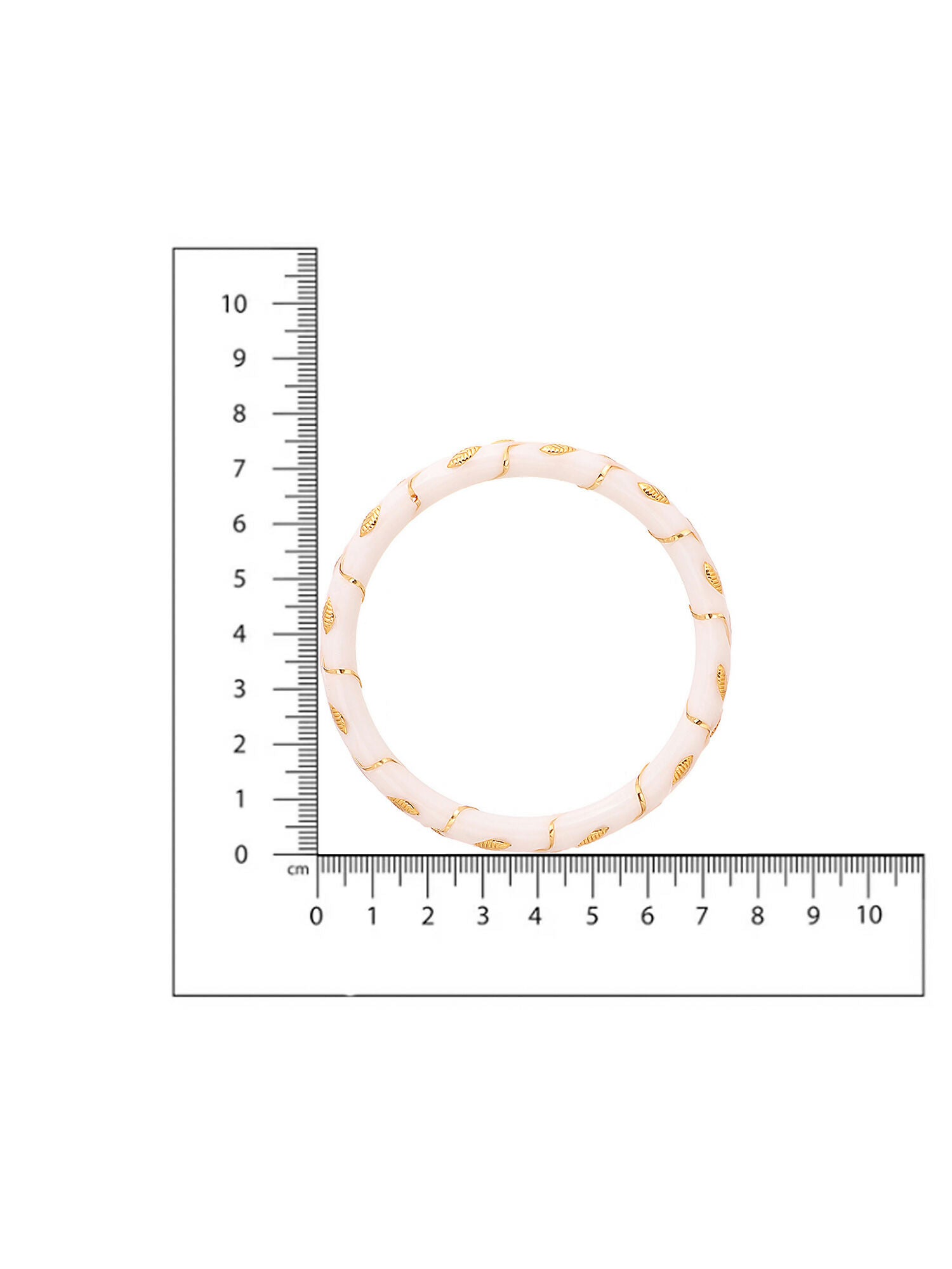 Ruby Raang White Traditional Bangle