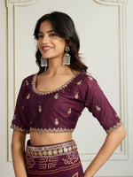 Thumbnail for Ai Fashion Wine Georgette Rajwadi Bandhani Print Party Wear Saree