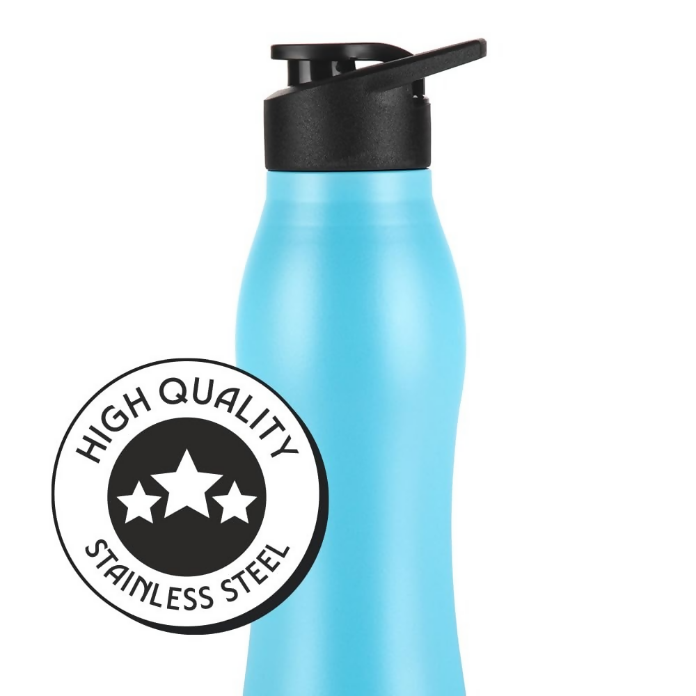 Borosil Hydra Grip Go Stainless Steel Water Bottle - Blue - Dista