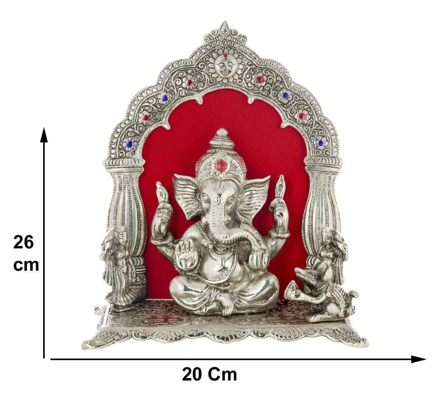 International Gift Silver-Plated Oxidized Finish Ganesha Idol - Distacart