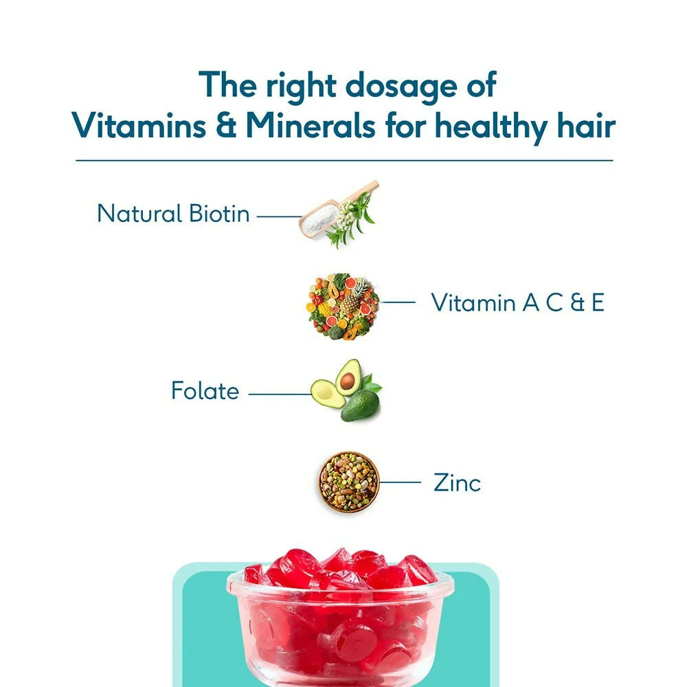 HK Vitals Hair Strength Biotin Gummies - Strawberry Flavor - Distacart