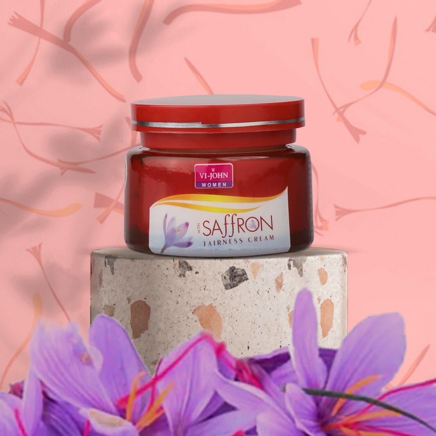 VI-JOHN Saffron Advance Skin Fairness Cream with Vitamin E & Mulberry Extracts