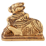 Thumbnail for Estele Gold-Polished Lord Nandikeshwara Idol for Home/Car Decor - Distacart